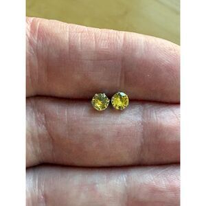 Cubic Zirconia Stainless Steel Stud Earrings